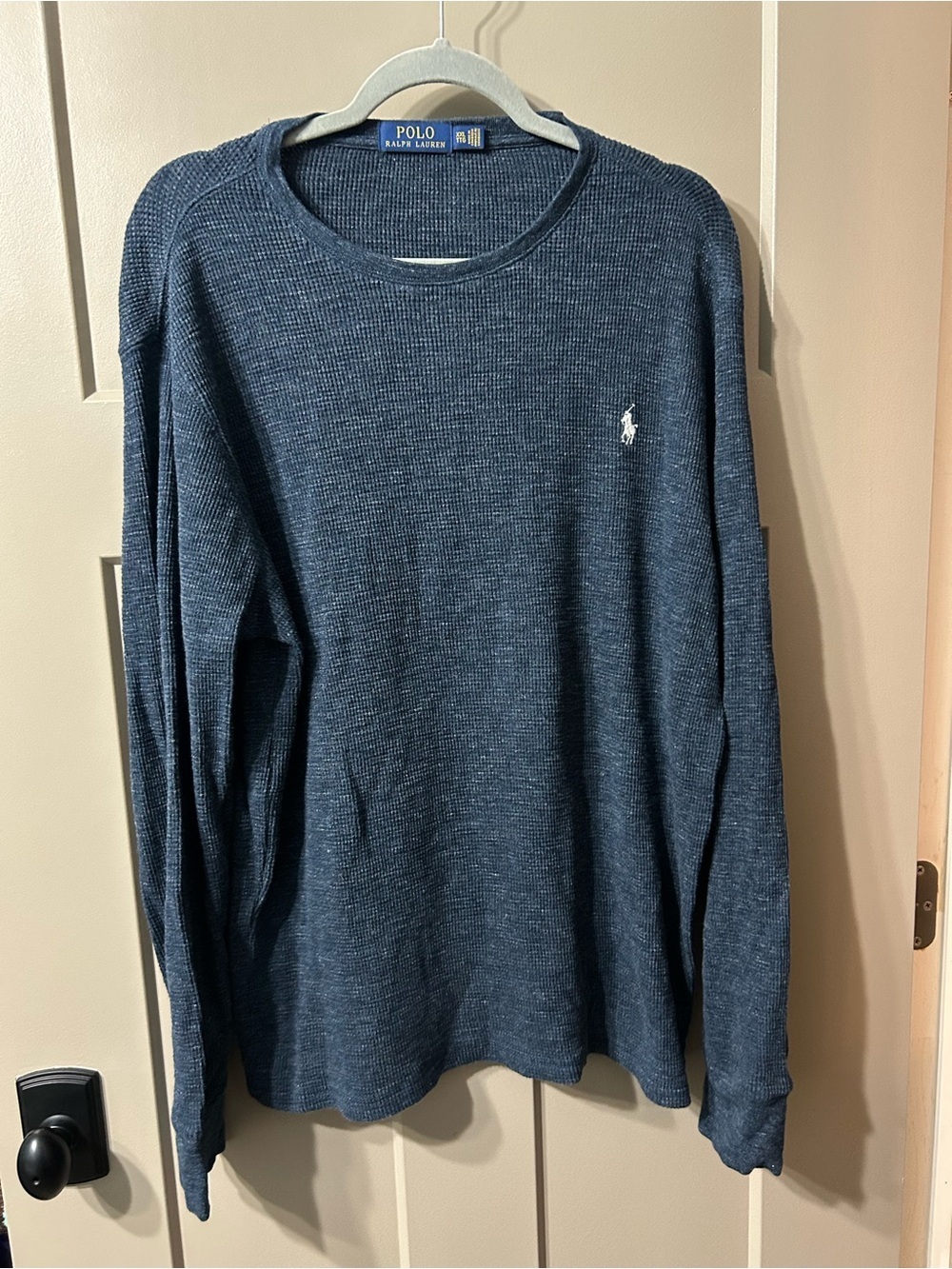 Ralph Lauren Polo Men's Long-Sleeve Navy Waffle Thermal Crew